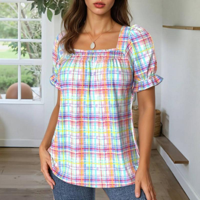 Blouse À Carreaux Colorée