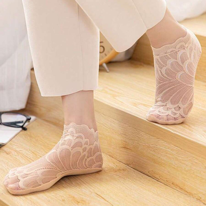 Chaussettes Respirantes En Dentelle