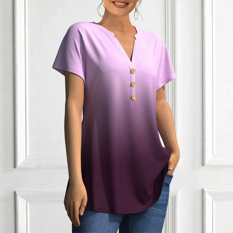 Blouse Décontractée À Dégradé