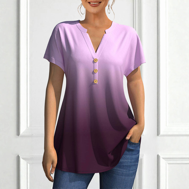 Blouse Décontractée À Dégradé