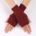 Gants Tricotés De Couleur Unie