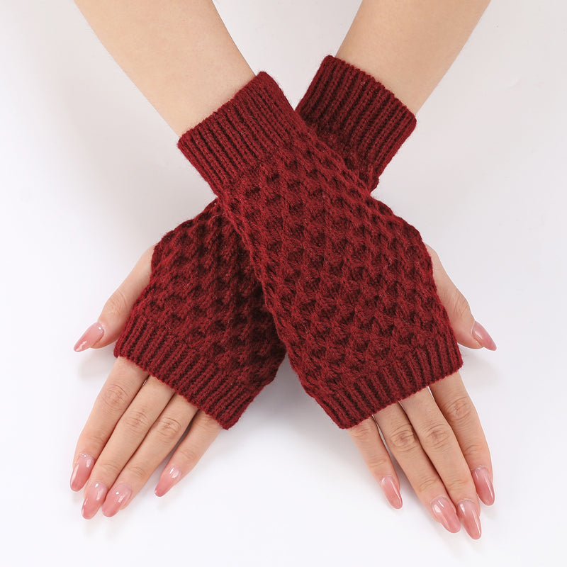 Gants Tricotés De Couleur Unie