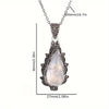 Collier Pendentif Goutte D'Eau Vintage