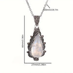 Collier Pendentif Goutte D'Eau Vintage
