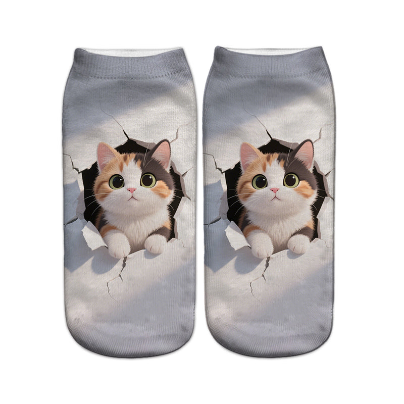Chaussettes Décontractées À Imprimé Animal