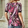 Blouse À Imprimé Abstrait Vintage