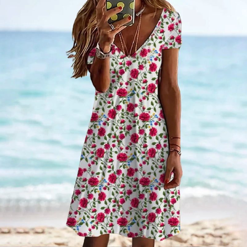 Robe Décontractée À Imprimé Floral