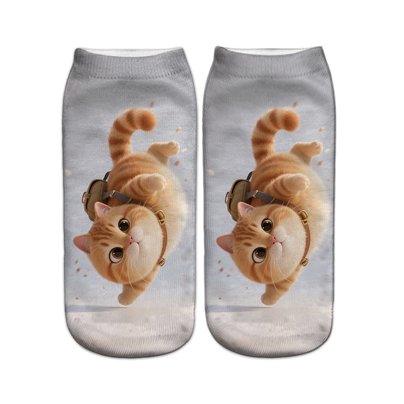 Chaussettes Décontractées À Imprimé Animal