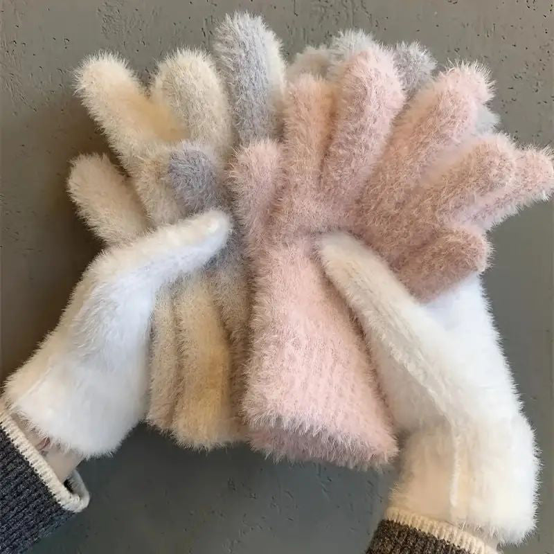Gants Chauds De Couleur Unie