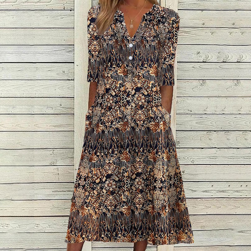 Robe Vintage À Imprimé Floral