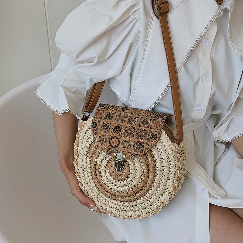 Sac En Paille Style Ethnique