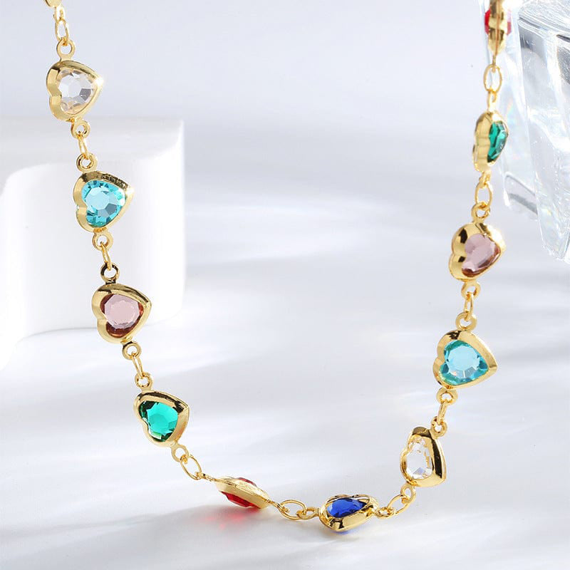 Collier Coeur Bohème Coloré