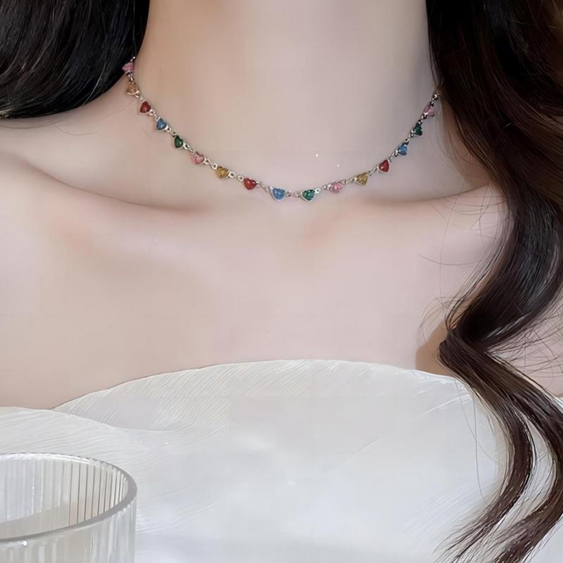 Collier Coeur Bohème Coloré