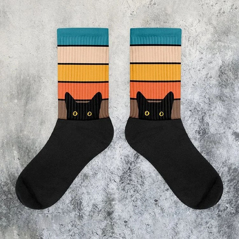 Chaussettes À Motif De Chat Mignon