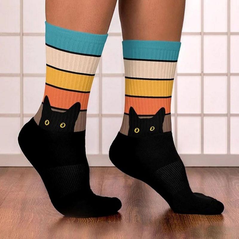 Chaussettes À Motif De Chat Mignon