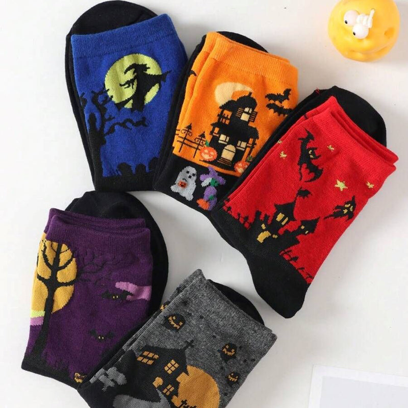 Lot De 5 Paires De Chaussettes D'Halloween