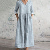 【Manches Longues】Robe Rayée Décontractée
