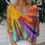 【Manches Longues】T-Shirt Décontracté Et Coloré