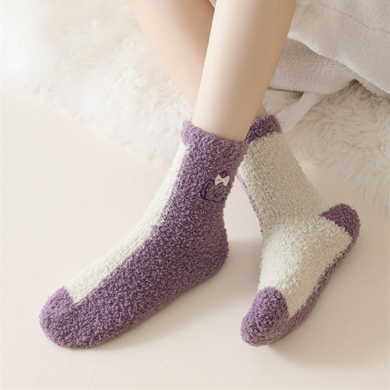 Chaussettes Chaudes En Peluche