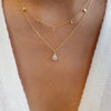Collier Pendentif Goutte D'Eau Vintage