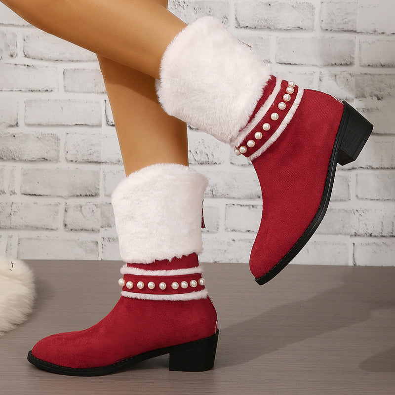 Bottes De Neige Chaudes En Peluche