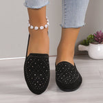 Chaussures Plates Ornées De Strass