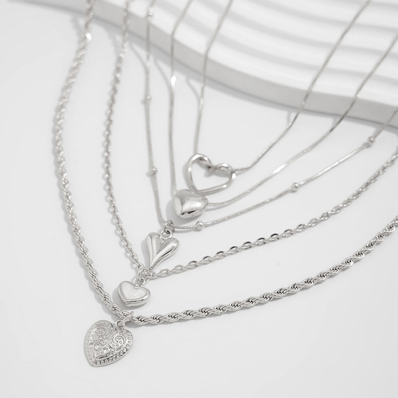 Ensemble De Collier Pendentif Coeur