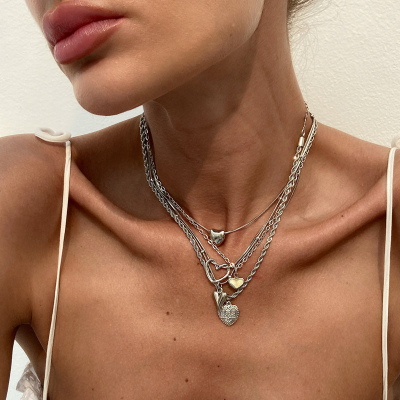 Ensemble De Collier Pendentif Coeur