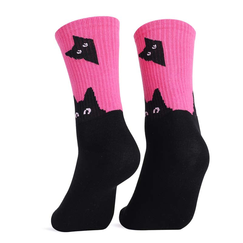 Chaussettes Décontractées À Imprimé Chat