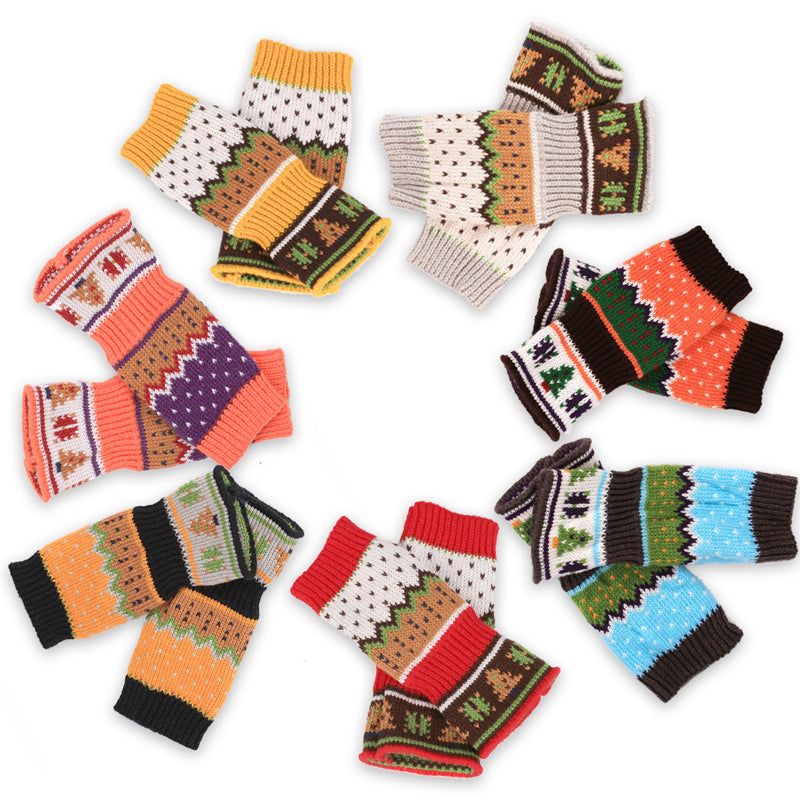Gants Tricotés De Noël