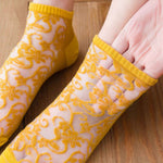 Chaussettes Respirantes En Jacquard Fleuri