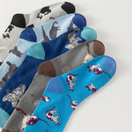 Chaussettes À Imprimé Chat Vintage