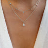 Collier Pendentif Goutte D'Eau Vintage