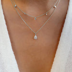 Collier Pendentif Goutte D'Eau Vintage