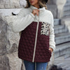 Manteau En Peluche Chaude Patchwork