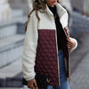 Manteau En Peluche Chaude Patchwork