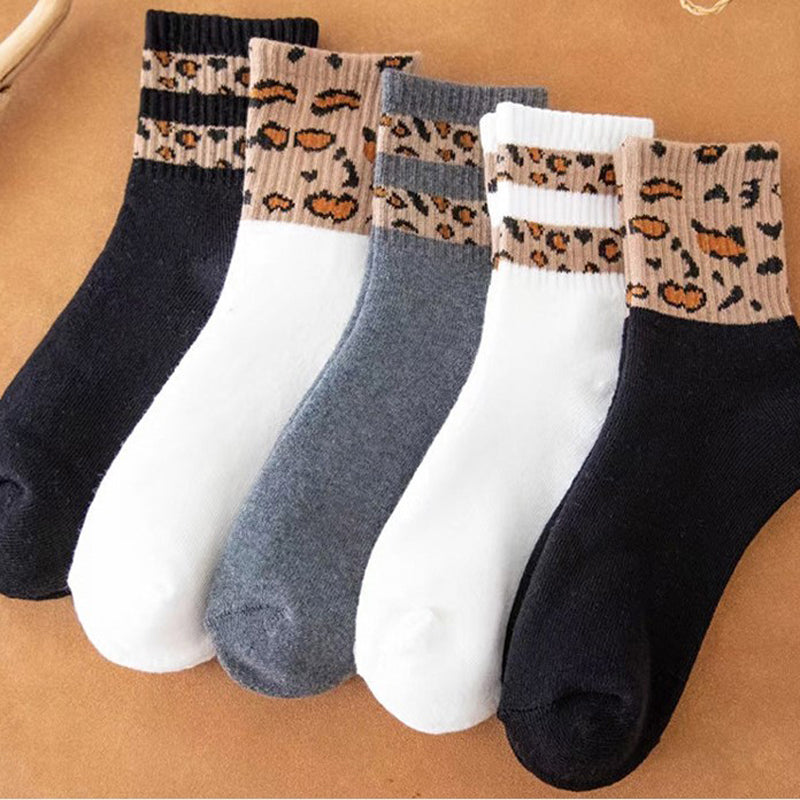 Chaussettes Chaudes À Imprimé Léopard