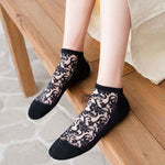 Chaussettes Respirantes En Jacquard Fleuri