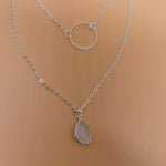 Collier Pendentif Goutte D'Eau Vintage