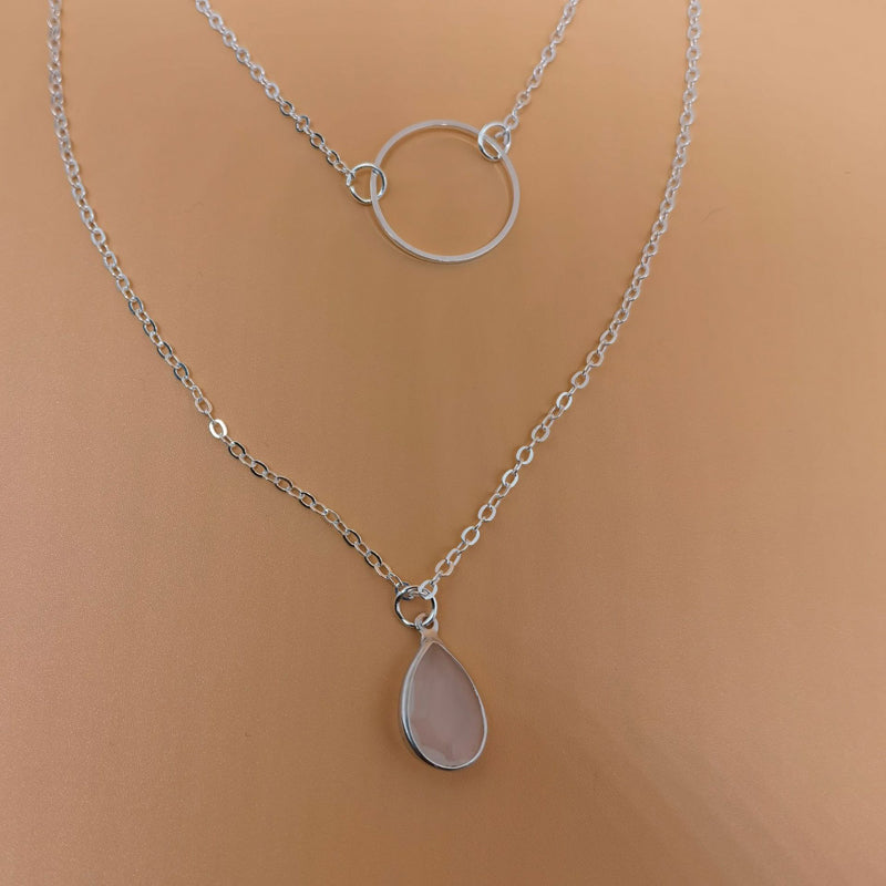 Collier Pendentif Goutte D'Eau Vintage