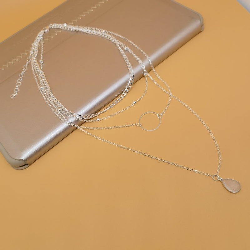 Collier Pendentif Goutte D'Eau Vintage