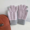 Gants Chauds Tricotés Par Câble