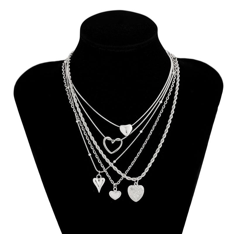 Ensemble De Collier Pendentif Coeur