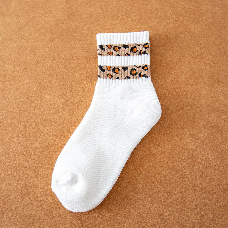 Chaussettes Chaudes À Imprimé Léopard