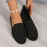 Chaussures Plates Ornées De Strass