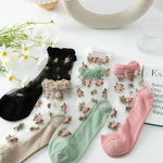 Chaussettes Fleuries Respirantes