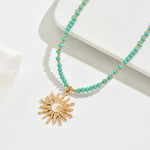 Collier Pendentif Soleil Bohème