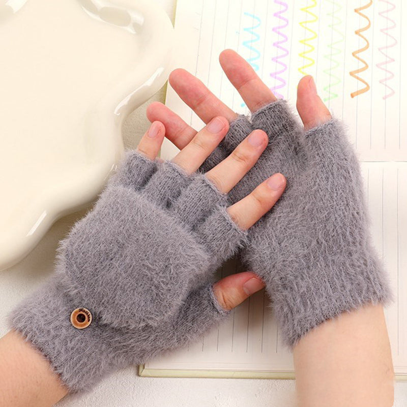 Gants Chauds De Couleur Unie