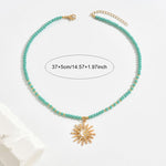 Collier Pendentif Soleil Bohème