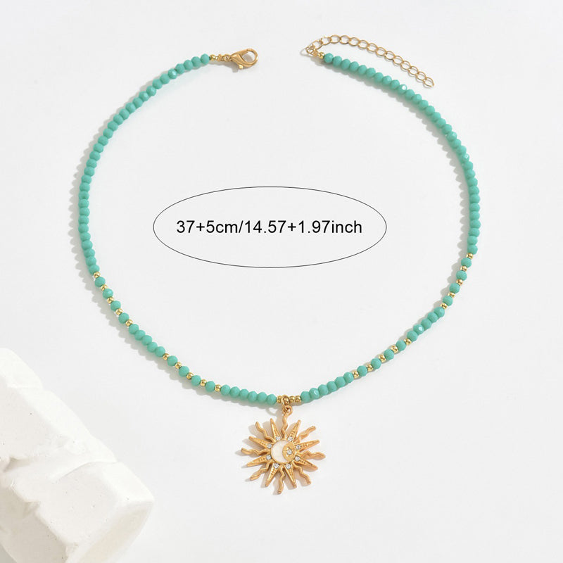Collier Pendentif Soleil Bohème